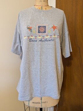90's Gray Boca Graphic Tee